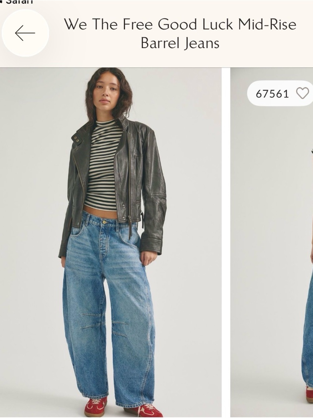 We The Free Good Luck Mid Rise Barrel Jeans